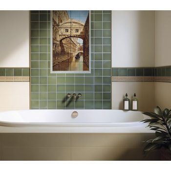 ceramic tile mural with bridge of sighs venice canal scene