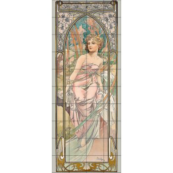 Mucha csempe csempekép dekorcsempe burkolat Mucha csempe csempekép dekorcsempe burkolat