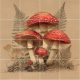 Ceramic tile mural - mosses and mushrooms 