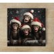 Santa meerkats tile trivet