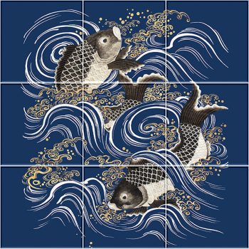 Ceramic tile mural - dolphin  Ceramic tile mural - dolphin