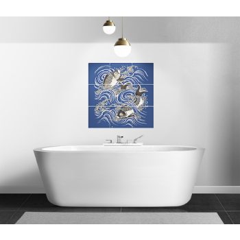 Ceramic tile mural - dolphin
