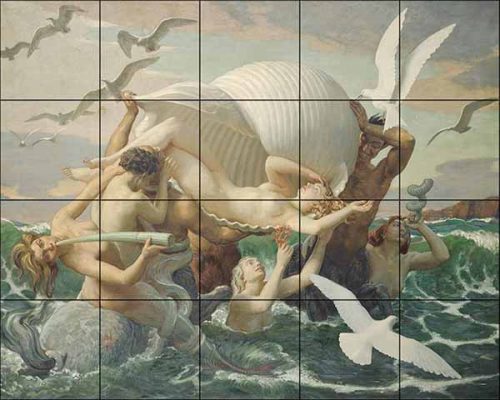 Tile mural - Mythology - Creation of Adam 