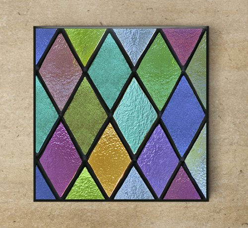 Ceramic tile mural - colorfull tile trivet