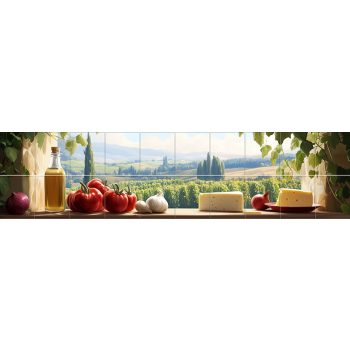 Ceramic tile mural - drink - Wine tasting table  Ceramic tile mural - drink - Wine tasting table