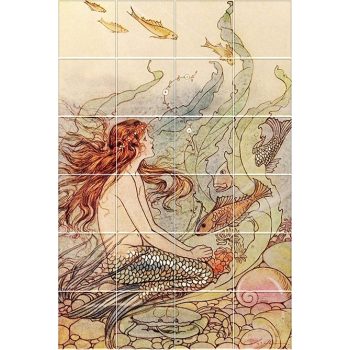 Ceramic tile mural - Little Mermaid Ceramic tile mural - Little Mermaid