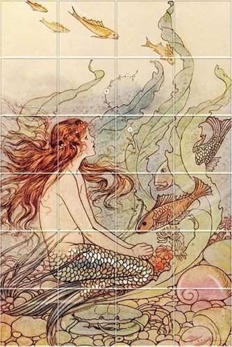 Ceramic tile mural - Little Mermaid