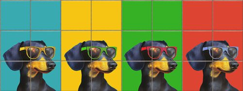 Pop art tacskós csempe