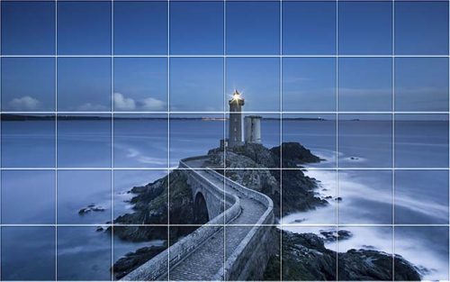 Ceramic tile mural - lighthouse