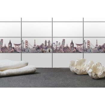 Famous landscapes - border tile (2 pcs)