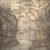 Monochrome river and tree landscape in classical style – ceramic tile mural