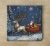 Santa at the Christmas tree - tile trivet