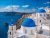 Santorini panoráma – mediterrán hangulatú csempekép