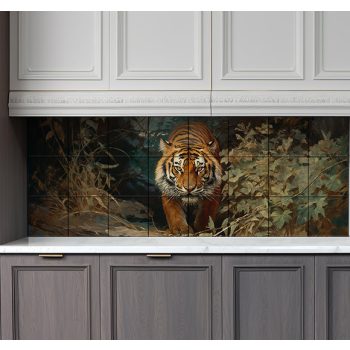 Tile mural - wildlife -tiger II.