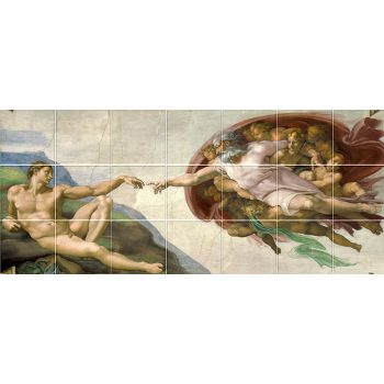 Tile mural - Mythology - Creation of Adam  Tile mural - Mythology - Creation of Adam