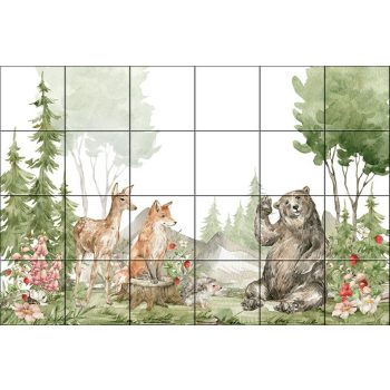 Ceramic tile mural - forest wildlife Ceramic tile mural - forest wildlife
