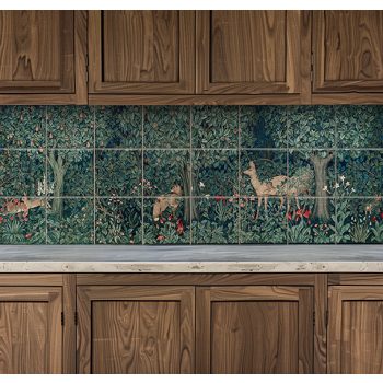 Ceramic tile mural - deers in the forest