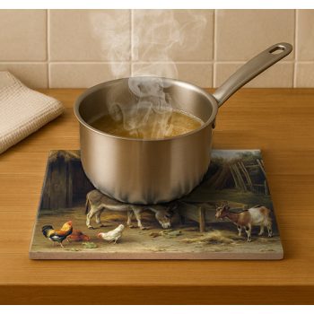 Tile trivet - farm 8. 