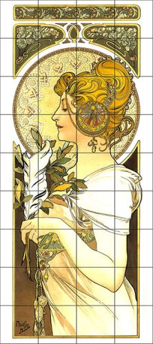 Ceramic tile mural - Mucha 