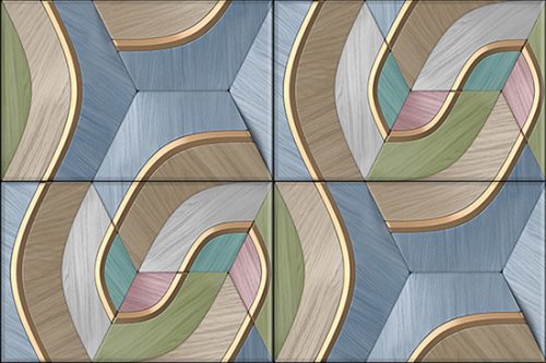 Pasztell geometria mozaik csempe 60x40 cm