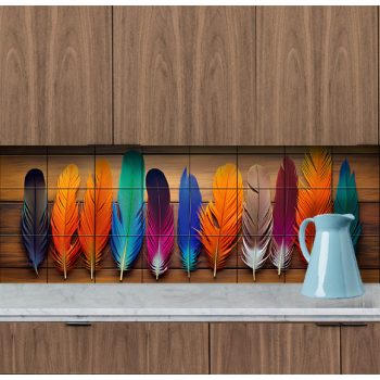 Madártoll mintás mozaik csempe