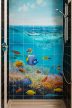 Shower Tile mural with colorfull fish