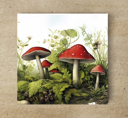 Mushrooms - ceramic tile trivet