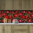 Ceramic tile mural - Hungarian folk art motif 