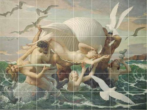 Tile mural - Mythology - Creation of Adam 