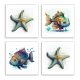 Tile mural - fishes -Siamese fighting fish 