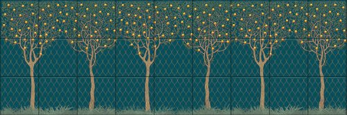 Narancsfa mintás csempe 