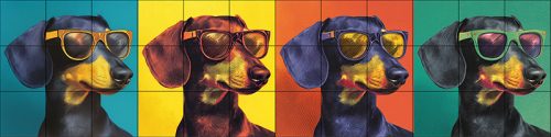 Pop art tacskós csempe