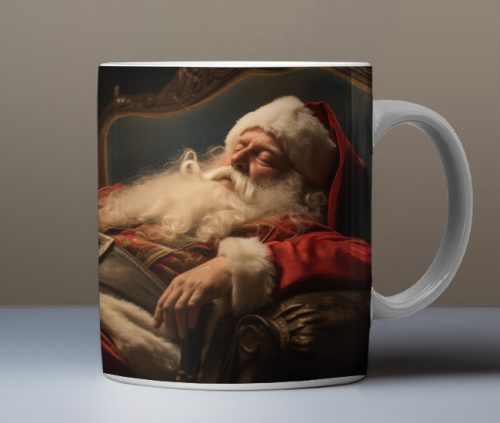 Tired Santa mug