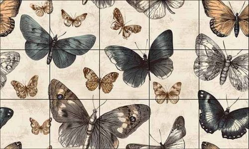 Ceramic tile mural - african animals 
