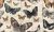Vintage-style ceramic tile mural with butterflies in natural tones