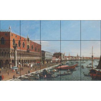 Venice Tile Mural – Doge’s Palace, Grand Canal & Gondolas