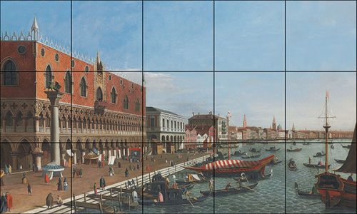 Venice Tile Mural – Doge’s Palace, Grand Canal & Gondolas