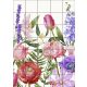 Ceramic tile mural - wild flowers