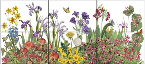 Ceramic tile mural - Garden dream