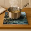 Lake and mountains - ceramic tile trivet