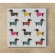Dachshunds in sweater tile trivet