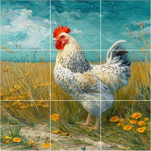 Tile mural - farm 2. 
