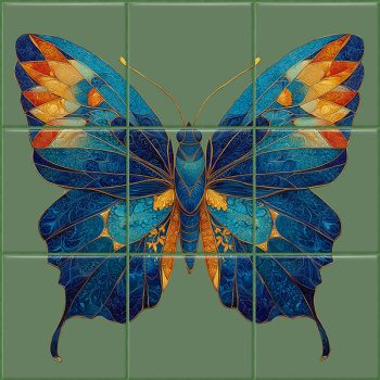 Ceramic tile mural - forget-me-not  Ceramic tile mural - forget-me-not