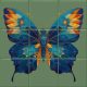 Ceramic tile mural - forget-me-not 