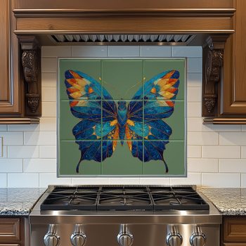 Ceramic tile mural - forget-me-not