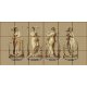 Seasons - Art Nouveau tile mural 