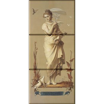 Seasons - Spring - Art Nouveau tile mural  Seasons - Spring - Art Nouveau tile mural