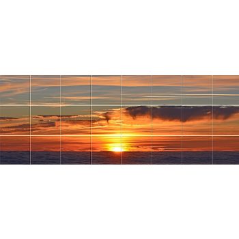 naplemente felhőkkel és színes égbolttal – kerámia fali csempekép naplemente felhőkkel és színes égbolttal – kerámia fali csempekép