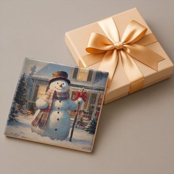 Ceramic tile mural - children playing snowball