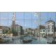 Velence csempekép a Canal Grande csatornával, gondolákkal és reneszánsz palotákkal